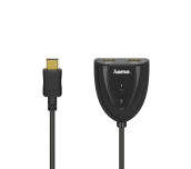 Превключвател 2 в 1 HDMI, 2 x HDMI женско - HDMI мъжко, Черен