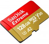 Карта памет SANDISK Extreme microSDXC, 128GB, За Dash Cameras и Drones, SD Adapter