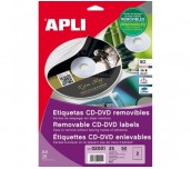 БЕЛИ ЕТИКЕТИ ЗА CD/DVD APLI Ф114/41 2БР/ЛИСТ 25Л