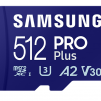 Карта памет Samsung PRO Plus, microSDXC, UHS-I, 512GB, Адаптер, USB четец