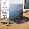 5-портов хъб USB-C HAMA Multiport, 2 x USB-A, 1 x USB-C, 1 x HDMI, 1х LAN, Сив