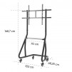 Метална стойка за TV, Trolley, 254 см (100