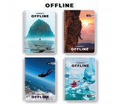 ТЕТРАДКА СПИРАЛА B&W OFFLINE A5 80Л 2 ТЕМИ