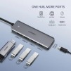 ХЪБ UGREEN CМ219 4xUSB3.0 A,1xUSB-C,INPUT USB3.0 A