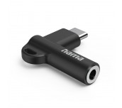 Адаптер Hama, USB-C – 3,5 mm жак, Aux, 90°, 201701