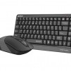 Комплект клавиатура и мишка A4TECH Fstyler FGS1110Q, Безжичен, Сива