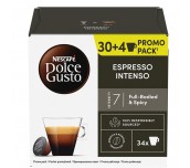 КАФЕ КАПСУЛИ NESCAFE DOLCE GUSTO ESPRESSO INTENSO ПРОМО ПАКЕТ 30+4 БР.