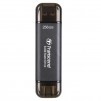 Transcend 256GB, External SSD, ESD310C, USB 10Gbps, Type C/A, Black