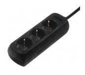 HAMA Разклонител 3гнезда, 1.4м,черен