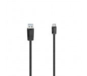 Кабел HAMA USB-C мъжко-USB- A  3.2 Gen.1 мъжко , 5Gbit/s, 3 м., Черен