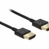 Кабел Delock  HDMI-A мъжко - HDMI-A мъжко, Ethernet, 4K, 0.5 м, Черен