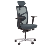 ДИРЕКТОРСКИ СТОЛ FREDO ДАМАСКА/МЕШ СИВ