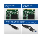 Чекмедже за диск ACT  AC1615, USB-C M.2 NVMe / PCIe SSD