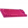 Геймърска механична клавиатура Logitech G Pro X TKL Lightspeed Tactile Switch, Magenta