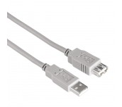 Удължителен кабел HAMA, USB-A женско - USB-A мъжко, 1.5 м, булк опаковка