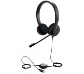 Слушалки Jabra Evolve 20 Stereo Microsoft Teams Optimized, Микрофон, Черни