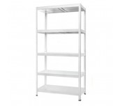 СТЕЛАЖ МЕТАЛЕН 180/100/40 5 РАФТА Х 100 КГ БЯЛ