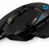 Logitech G502 Mouse, Lightsync RGB, HERO 25K DPI Sensor, 400 IPS, 5x3.6g Optional Weights, 11 Programmable Buttons, 114g, Black