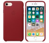 Apple iPhone 8/7 Leather Case - (PRODUCT)RED