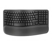 Logitech Wave Keys wireless ergonomic keyboard - GRAPHITE - US INT`L - 2.4GHZ/BT - N/A - INTNL-973 - UNIVERSAL