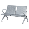 ПОСЕТИТЕЛСКА ПЕЙКА С 2 МЕСТА CR-1031-2 - СРЕБЪРНА