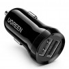 ЗАРЯДНО ЗА КОЛА UGREEN ED018 2xUSB A,24W, ЧЕРЕН