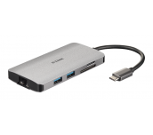 Докинг станция D-LINK DUB-M810, 8-in-1 USB-C, HDMI/Ethernet/Card Reader/Power