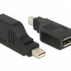 Адаптер Delock, mini DisplayPort 1.2 мъжко - DisplayPort женско, 4K, 90°