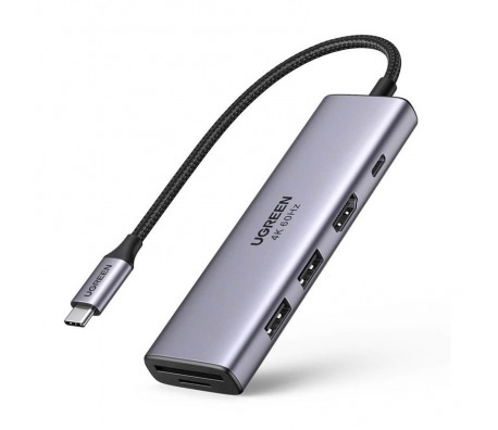 МУЛТИФУНКЦИОНАЛЕН АДАПТЕР UGREEN CM511 6in1 HDMI/USB A/SD+PD
