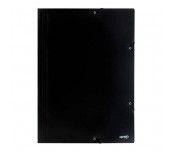 ПАПКА C ЛАСТИК А4 SPREE PP 400 МИКРОНА ЧЕРНА