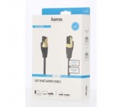 Мрежов пач кабел HAMA S/FTP, CAT 8, RJ-45 - RJ-45, 40Gbit/s, 5.0 m, Halogen-free, Черен