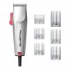 Rowenta TN1300F0 Hair Clipper Perfect Line 2 silver, 1 speed, 6 fix hair combs, micro setting (0,6-0,9-1.2mm), hair settings (0.6-25mm), heights hair clipper (9),corded, pouch, oil &cleaning brush