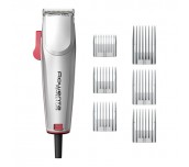 Rowenta TN1300F0 Hair Clipper Perfect Line 2 silver, 1 speed, 6 fix hair combs, micro setting (0,6-0,9-1.2mm), hair settings (0.6-25mm), heights hair clipper (9),corded, pouch, oil &cleaning brush