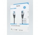 Мрежов кабел HAMA,S/FTP CAT 6a, 10 Gbit/s, S/FTP RJ-45-RJ45, 5 m, Черен