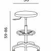 ОПЕРАТИВЕН СТОЛ STOOL 3 + EXTEND RING  ДАМАСКА ЧЕРЕН