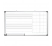 БЯЛА ДЪСКА С АЛУМИНИЕВА РАМКА РАЗГРАФЕНА КВ.+ТШР 120/240 СМ