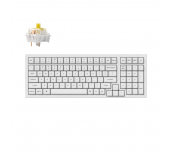 Геймърска Механична клавиатура Keychron K4 Pro White Hot-Swappable Full-Size K Pro Banana Switch White LED