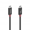 HAMA Кабел USB-C еMarker, USB 4 Gen 4, 80 Gbit/s, 1 м, 5 A, 240 W ,черен