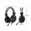 СЛУШАЛКИ С МИКРОФОН A4TECH HU-30 USB ЧЕРНИ