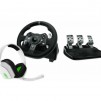 Logitech G920 Driving Force Racing Wheel - Black, Astro A10, PS5/PS4 - White