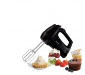 Tefal HT310838, Hand Mixer, 300W, 5 Speeds + turbo,  2 Beaters, 2 Dough hooks, black