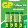 Цинк карбонова батерия GP R6  GREENCELL 15G-U4 /4 бр. в опаковка/ blister 1.5V