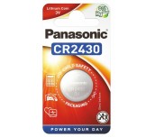 Бутонна батерия литиева PANASONIC CR2430, 3V, 1 бр. в блистер, цена за 1 бр.