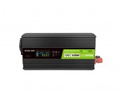 Инвертор GREEN CELL, 12/220V, DC/AC, 500W/1000W INVGC12P500LCD  LCD, Чиста синусоида