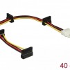 Кабел Power Molex 4 Pin  > 4 x SATA 15 Pin, 40cm