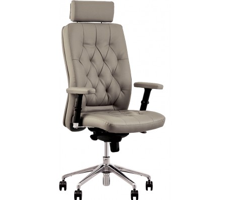 ДИРЕКТОРСКИ СТОЛ CHESTER HR STEEL ЕСТЕСТВЕНА КОЖА СЛОНОВА КОСТ