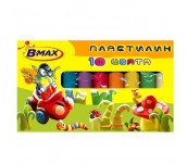 ПЛАСТИЛИН B-MAX 10 ЦВЯТА КУТИЯ 200 Г