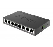 Суич D-Link DGS-108/E, 8 портов, 10/100/1000, Gigabit, метален корпус