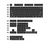 Капачки за механична клавиатура Keychron Double Shot KSA PBT Keycap Full Keycap Set 137 Keycaps - Black