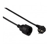 Удължителен захранващ кабел HAMA Profi, Шуко мъжко, Шуко женско, 5.0 m, Черен